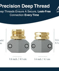 Garden Hose Repair Kit for Quick Leak Fix on Three Quarters and Five Eighths Inch Hoses showing durable brass fittings.