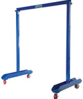 Top Shelf Portable Steel Gantry Crane For Garage Or Shop Use Featuring No Fuss Bolt Assembly Smooth Rolling Casters And A Rock Solid Two Thousand Pound Lift Capacity In Durable Blue.