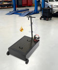 Cool Electric Oil Drain Pan With Pump And Hose For Cars Trucks Rvs, 20 Gal Steel Cart On Wheels for easy garage waste removal.