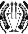 Beefed Up Front End Suspension Kit For 2007-2011 Nissan Versa And 2009-2014 Nissan Cube Includes 2 Lower Control Arms With Ball Joints 2 Outer Tie Rod Ends 2 Inner Tie Rod Ends And 2 Sway Bar Links