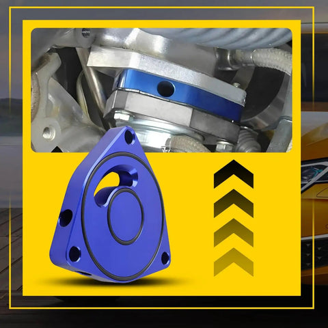 Honda Civic Turbo Valve Plate Spacer BOV 1.5T Billet Upgrade Mods For Coupe Blue Boost Ready Easy Install High Performance Turbocharger Accessory For 2015 To 2021 installed on engine