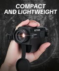 Hand holding Beefed Up Thermal Imaging Monocular with 256x192 IR Resolution, 13mm Lens, 50Hz Night Vision, outdoors.