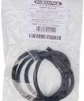 Front view of Paxanpax PCK661 universal 3-sided silicone oven door gasket kit in a clear plastic bag; four black gaskets.
