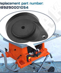 Two Pack Table Saw Hand Wheel Replacement Parts for Ridgid R4513 and Ryobi Saws with exposed handle on orange table saw