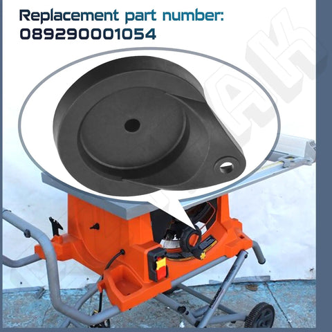 Two Pack Table Saw Hand Wheel Replacement Parts for Ridgid R4513 and Ryobi Saws with exposed handle on orange table saw