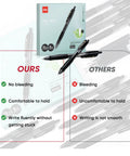 Bulk Gel Pens 0.7mm Retractable Black Ink Set 12 Pens With 6 Refills compared with competitors, showing benefits