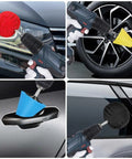 Six Piece Car Wheel Polishing Kit With Foam Cones And Balls One Quarter Inch Hex Extension Holder Pro Grade Dope Buffing Pads