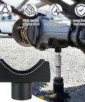 Bottle Jack Adapter And Axle Saddle For 2 3 4 Inch Round Axles And 2 Inch Square Tubes lifting vehicle axle outdoors