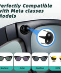 LED Light Blocking Stickers for Smart Glasses Low Tack Restickable Blackout Covers on Meta Wayfarer, Skyler, Headliner, HSTN
