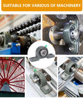 Two UCP205-16 mounted pillow block ball bearings with 1-inch bore; steel housing; bolts and nuts included.