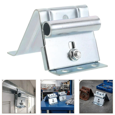 2 Piece Adjustable Garage Door Top Bracket Kit Made Of Galvanized Steel With Anti Oxidation Finish in closeup view
