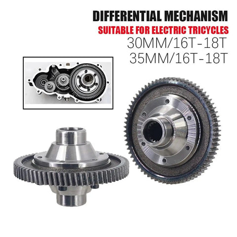 Electric Tricycle Differential Gear Assembly 30mm 18T Planetary Gear Set with detailed view of gear teeth
