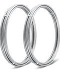 Two coils of 1/4-inch 304 stainless steel tubing, silver finish.
