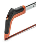 12 Inch Fast Tension Hacksaw With Dual Material Handle, On Board Blade Storage, Ergonomic Front Grip for Two Handed Use