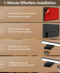 Step-by-step guide for 1-minute installation of Killer Glow Two Pack Battery Operated Picture Lights With Remote.