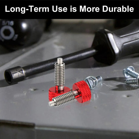 Handle Release Pins Kit With 2 Stainless Steel M6 Quick Release Pins and Drill Bit for Toolbox Removal Red Heavy Duty