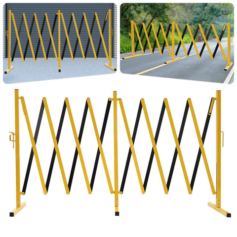 Hardcore Expandable Metal Barricade, Pro Ready Portable Safety Fence With Rock Solid T Base, Zero Hassle Folding Traffic Barrier Gate, 16.4 ft.