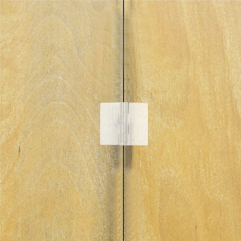 Peel And Stick Clear Acrylic Hinges Set Heavy Duty 20 Pcs for cabinets with flush mount no drill installation on wood panel