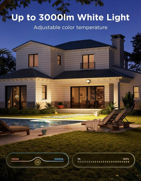 Top Tier Outdoor Wall Flood Light With Hella Bright 3000 Lumens And Vibrant Rgbww Color Changing Setup Featuring IP65 Weatherproof Housing And Snappy Pir Motion Sensor For Backyard Bashes