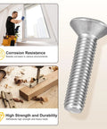 DIY Ready Stainless Steel Phillips Countersunk Bolts And Nuts Kit, showing high strength and corrosion resistance features.