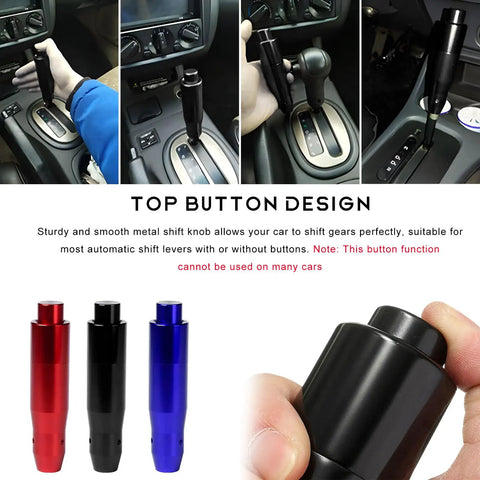 Beefy 5.7 Inch Automatic Shift Knob With Push Button for Most Auto Trans Vehicles shown in car interior