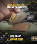 Two Round Rifle Bullet Holder For 338 Caliber With Hook And Loop Strap showcasing strong connection and carbon fiber material.