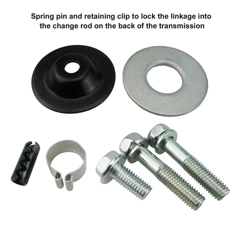 Replacement Shift Linkage Pin Clip And Shifter Stabilizer Kit For B Series Swaps Fits Civic CRX And Integra 1988 1991 1990 1993 1994 2001 Models Delivers Tight Fit And Smooth Precise Shifts. hardware kit with bolts, washers, pin clip, and bushings