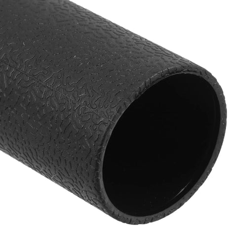 Close-up of black Ergonomic Lifting Handle Covers For Dumbbells And Barbells Non Slip Plastic Grips showing texture detail