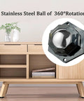 Ready To Roll Self Adhesive Mini Caster Wheels For Small Appliances Silent Glide Easy Peel And Stick Low Profile Matte Black Pack Of Four Pieces No Mess Guarantee on furniture.