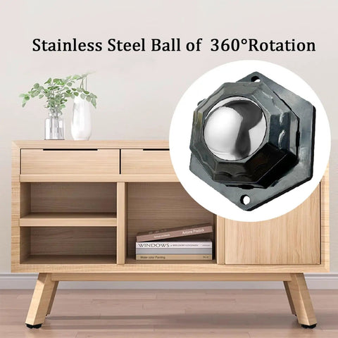 Ready To Roll Self Adhesive Mini Caster Wheels For Small Appliances Silent Glide Easy Peel And Stick Low Profile Matte Black Pack Of Four Pieces No Mess Guarantee on furniture.