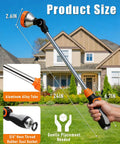 Long Reach 24 Inch Watering Wand With 8 Spray Patterns And 180 Degree Rotating Head shown in front of a house