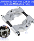 Beefy Heavy Duty Bearing Splitter And Five Inch Gear Pulley Puller Set featuring metal bearing separator with attachment holes.