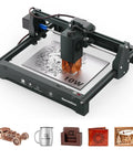 Kortek 10W Laser Engraver Desktop Cutter with Wireless App Control for engraving intricate designs on various materials