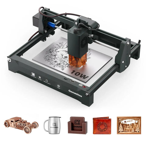 Kortek 10W Laser Engraver Desktop Cutter with Wireless App Control for engraving intricate designs on various materials