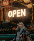 30x10 Inch LED Open Sign For Business With Boss Level Brightness, Dimmable And Three Modes, Warm White 3000K, Hanging Mount.