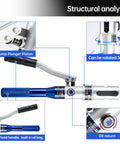Portable Hydraulic Copper Pipe Crimping Tool With 1/2 3/4 And 1 Inch Jaw Sets, 350 Degree Rotatable Head For Narrow Spaces