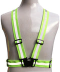 High Visibility Reflective Running Vest Pack of 10 Neon Yellow Lightweight Adjustable Back View