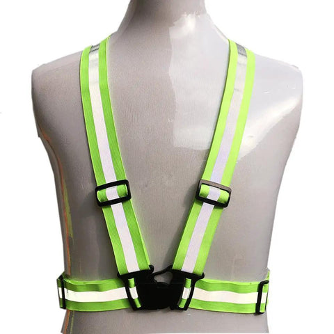High Visibility Reflective Running Vest Pack of 10 Neon Yellow Lightweight Adjustable Back View