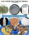 Various polishing media options for use with Vibrating Tumbler Polisher For Grinding And Polishing Jade And Jewelry