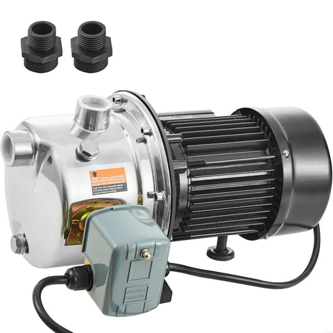 Beefy Three Quarter HP SUS304 Stainless Shallow Well Jet Pump 115V 18.5 GPM 131 Ft Head For Garden Irrigation Farm Use