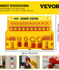 58 Piece Lockout Tagout Kit For Rock Solid Electrical Safety Featuring Industrial Station Padlocks Hasps Warning Tags Zip Ties Works Like A Charm For Heavy Duty Factory And Plant Projects wall station with red padlocks and tags.