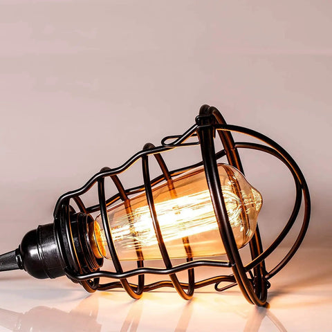 Metal Light Cage Guard 4 Pack For Pendant Lights And Wall Lamps Edison Bulb Shield E26 E27 Compatible Industrial Look