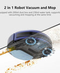 Smart Robotic Vacuum With 2 In 1 Mopping 1400Pa Suction WiFi App Control Works With Alexa And Google Assistant Auto Self Charging