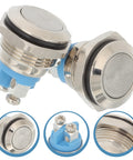 Wired Doorbell Button Replacement 2 Pack Nickel Plated Copper Push Button For Doorbell Kit Universal Round Surface Mount With Screw Terminals Silver Easy Install