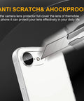 Three Pack Camera Lens Protector For iPhone 16e And iPhone 17e, Tempered Glass, 9H Hardness, anti scratch test with knife blade