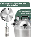 Replacement Pressure Regulator Weight for 1930 Series Pressure Cookers and Canners shown with vent pipe and pressure gauge.