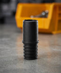4 Pack 22mm Threaded Broom Handle Tips Replacement Kit Heavy Duty Plastic Multi Tool Adapters close-up on concrete surface