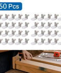 Fifty Piece Bad Boy Metal Shelf Support Pegs And Slick L Shaped Cabinet Clips With Silicone Sleeve For Straight Forward Wood Shelving and Kitchen Furniture Build in use.