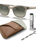 Dope Square Shaped Non-Polarized Sunglasses For Men And Women With Light Grey Gradient Lenses Includes Official Eyewear Kit
