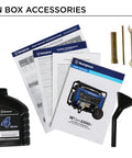 Accessories for 6600 Peak Watt Portable Generator With Transfer Switch Ready including manual, oil, wrenches, and funnel